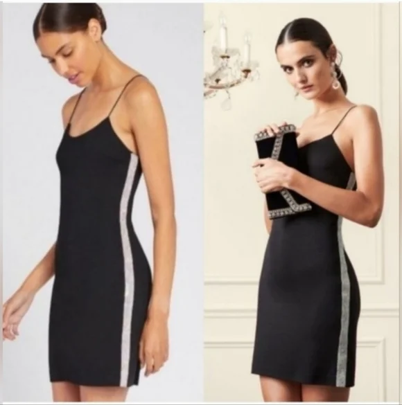 Alice + Olivia Noni Embellished Mini Bodycon Dress size 2 - Picture 10 of 12